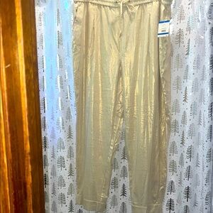 Anne Klein Shimmering Gold Cuffed Pants XL BNWT